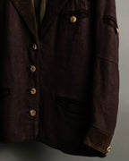 Vintage Suede Cutout Tyrolean Jacket