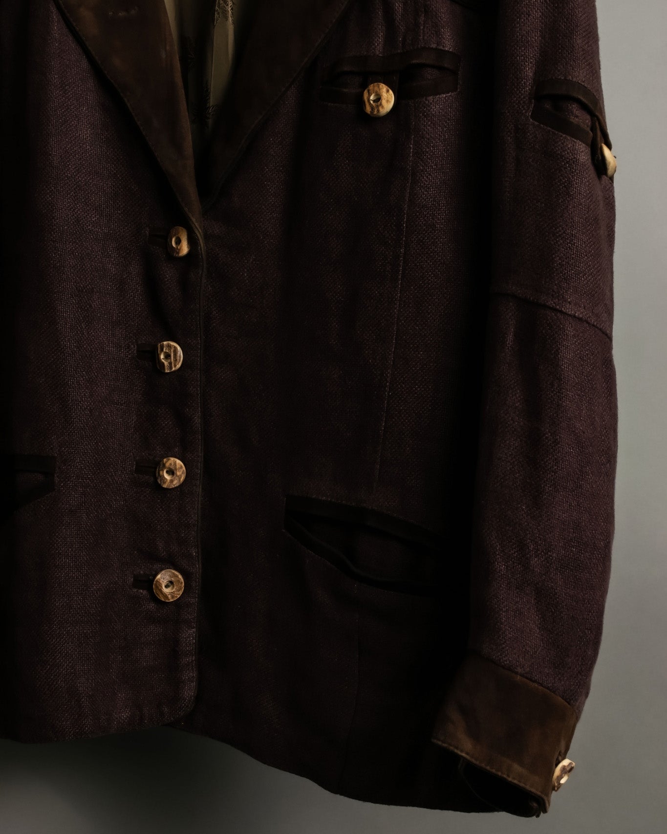 Vintage Suede Cutout Tyrolean Jacket