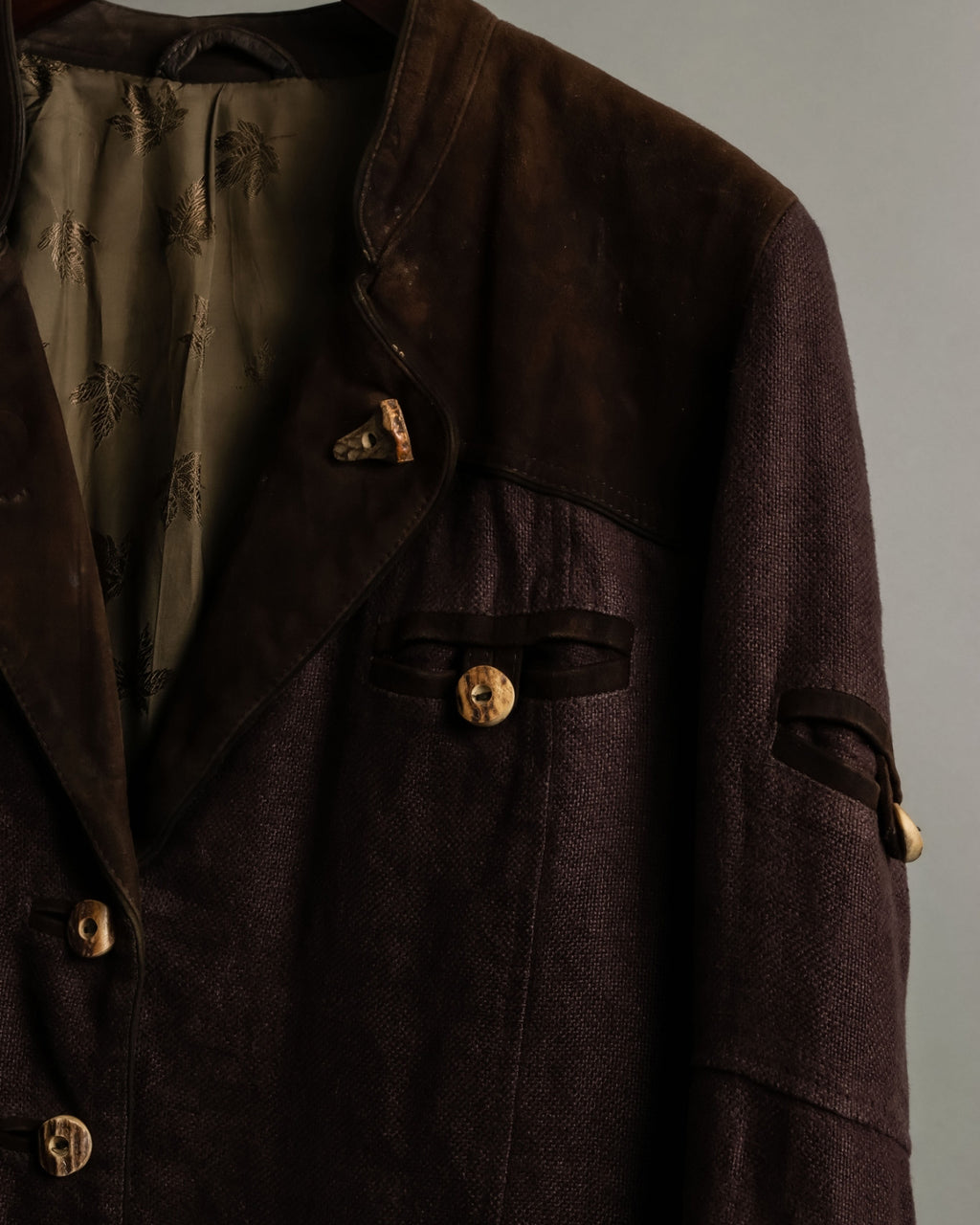Vintage Suede Cutout Tyrolean Jacket