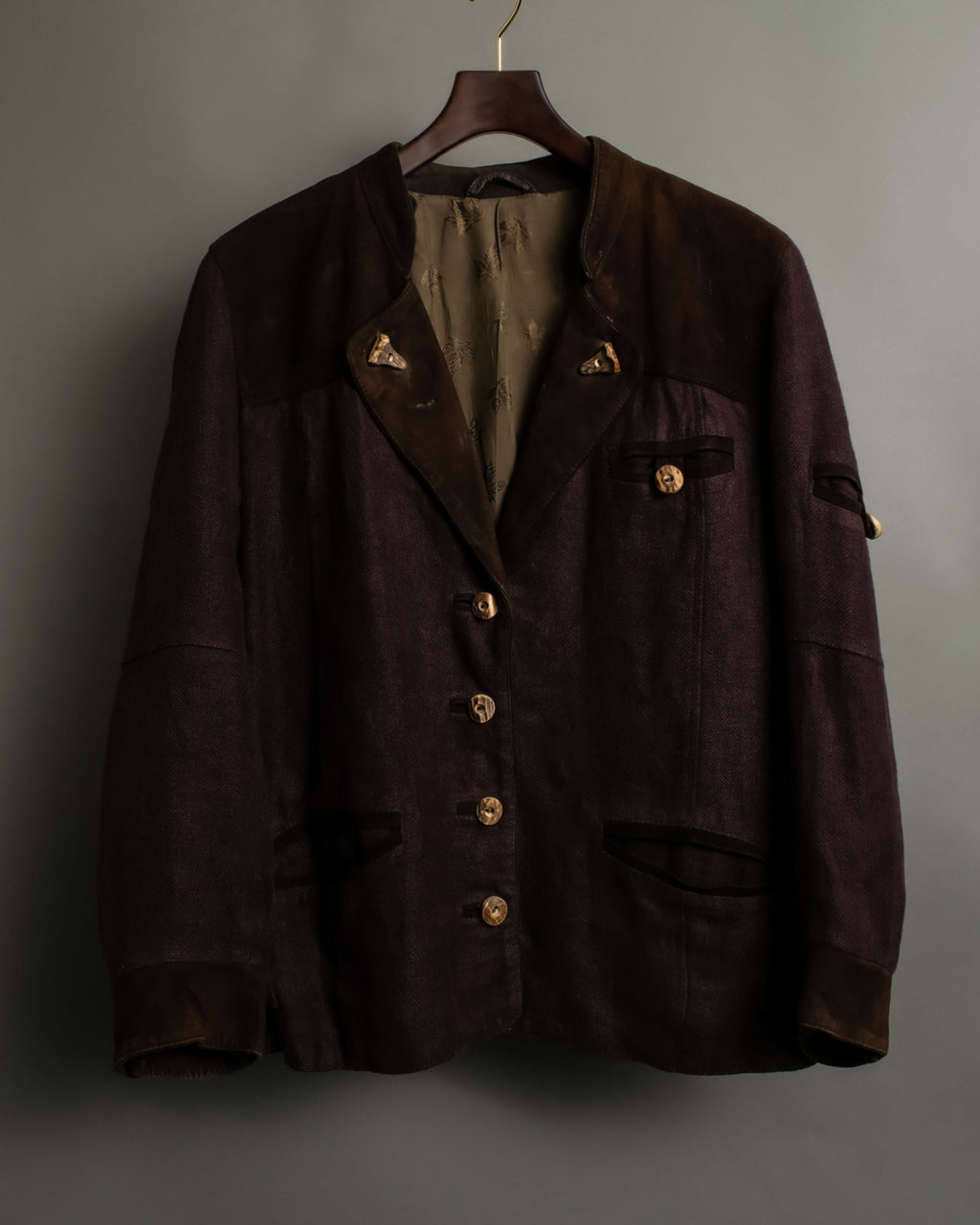 Vintage Suede Cutout Tyrolean Jacket