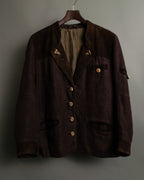 Vintage Suede Cutout Tyrolean Jacket