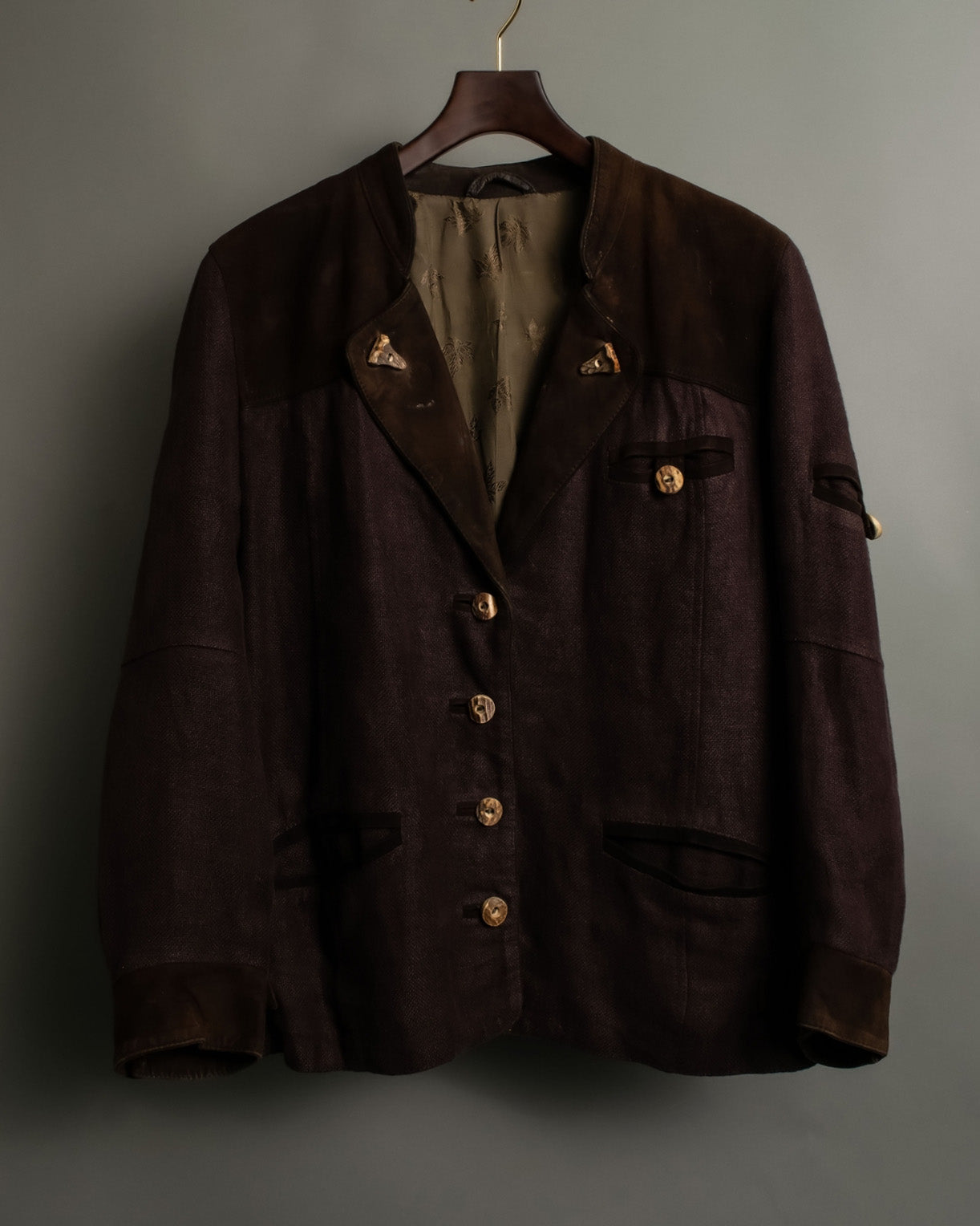 Vintage Suede Cutout Tyrolean Jacket