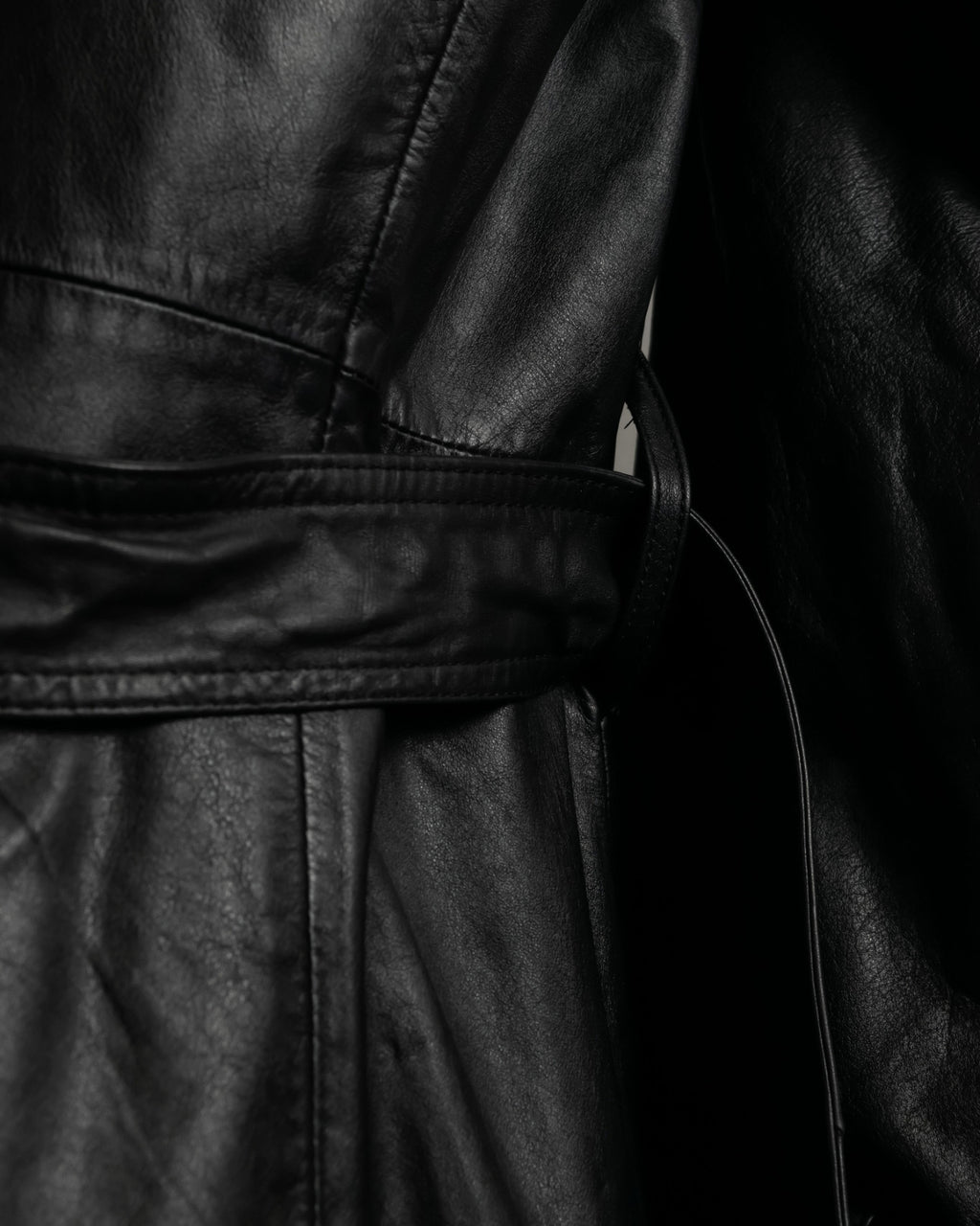 Vintage Leather Trench Coat