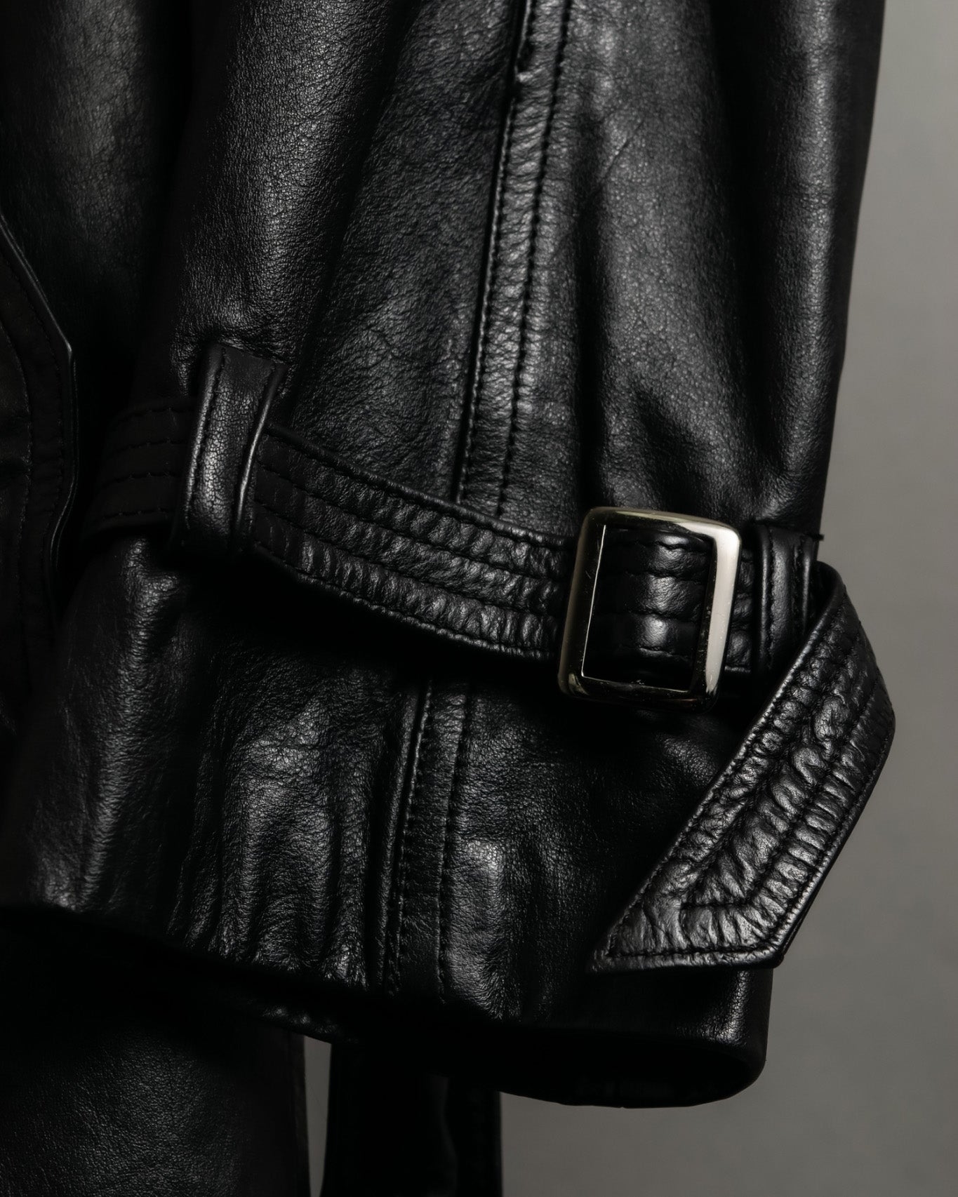 Vintage Leather Trench Coat