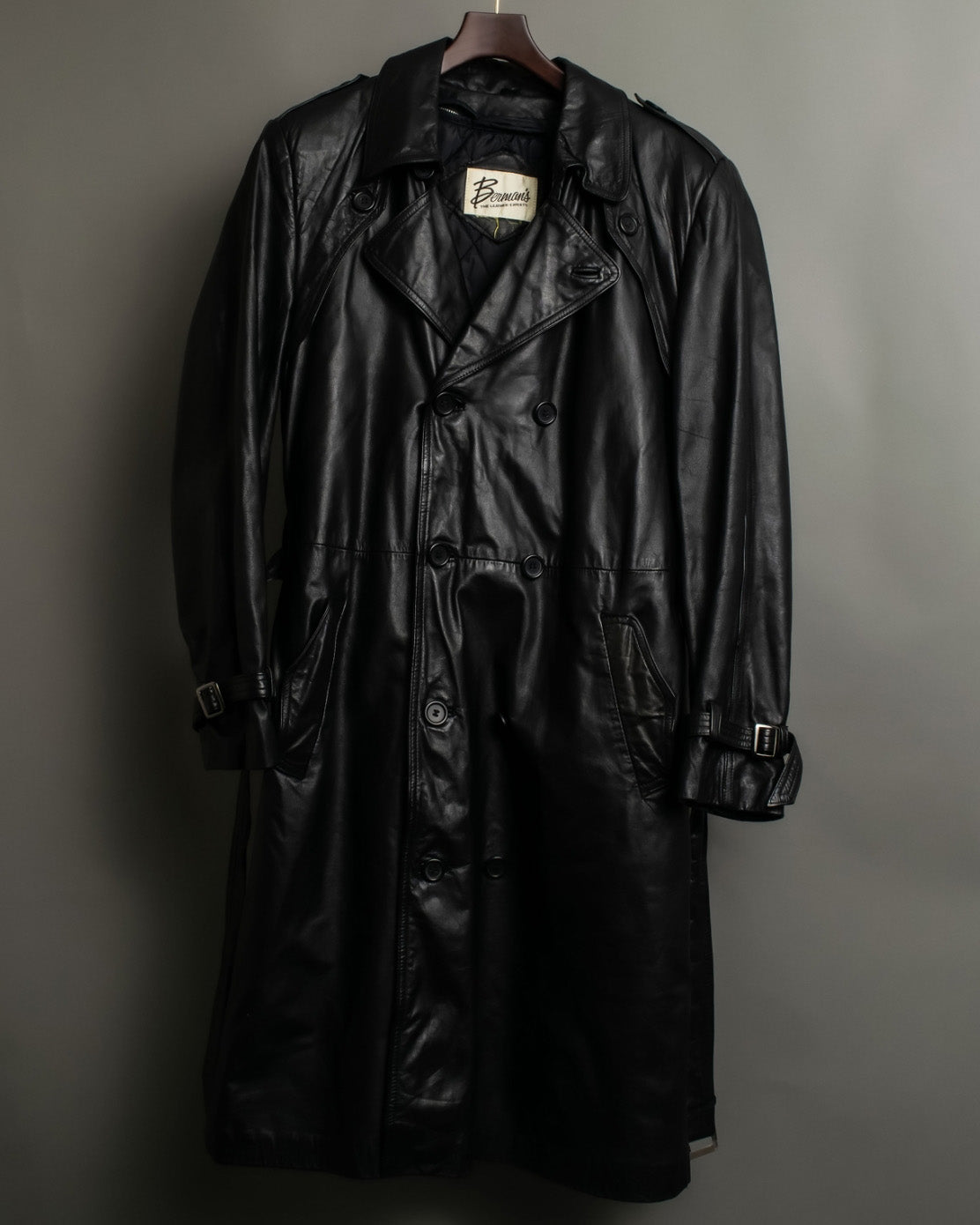 Vintage Leather Trench Coat