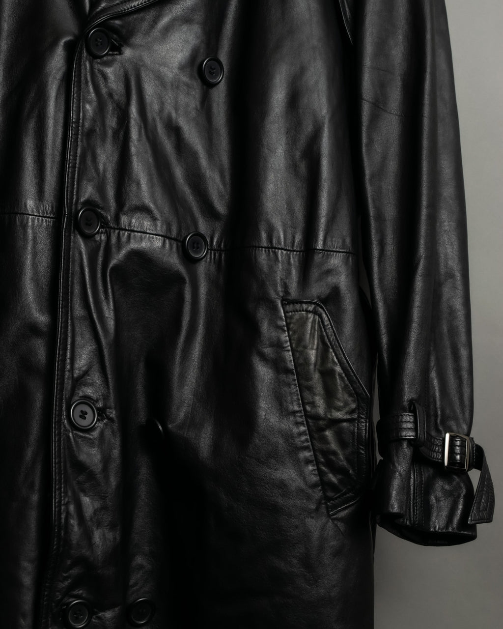 Vintage Leather Trench Coat