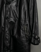 Vintage Leather Trench Coat