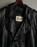 Vintage Leather Trench Coat