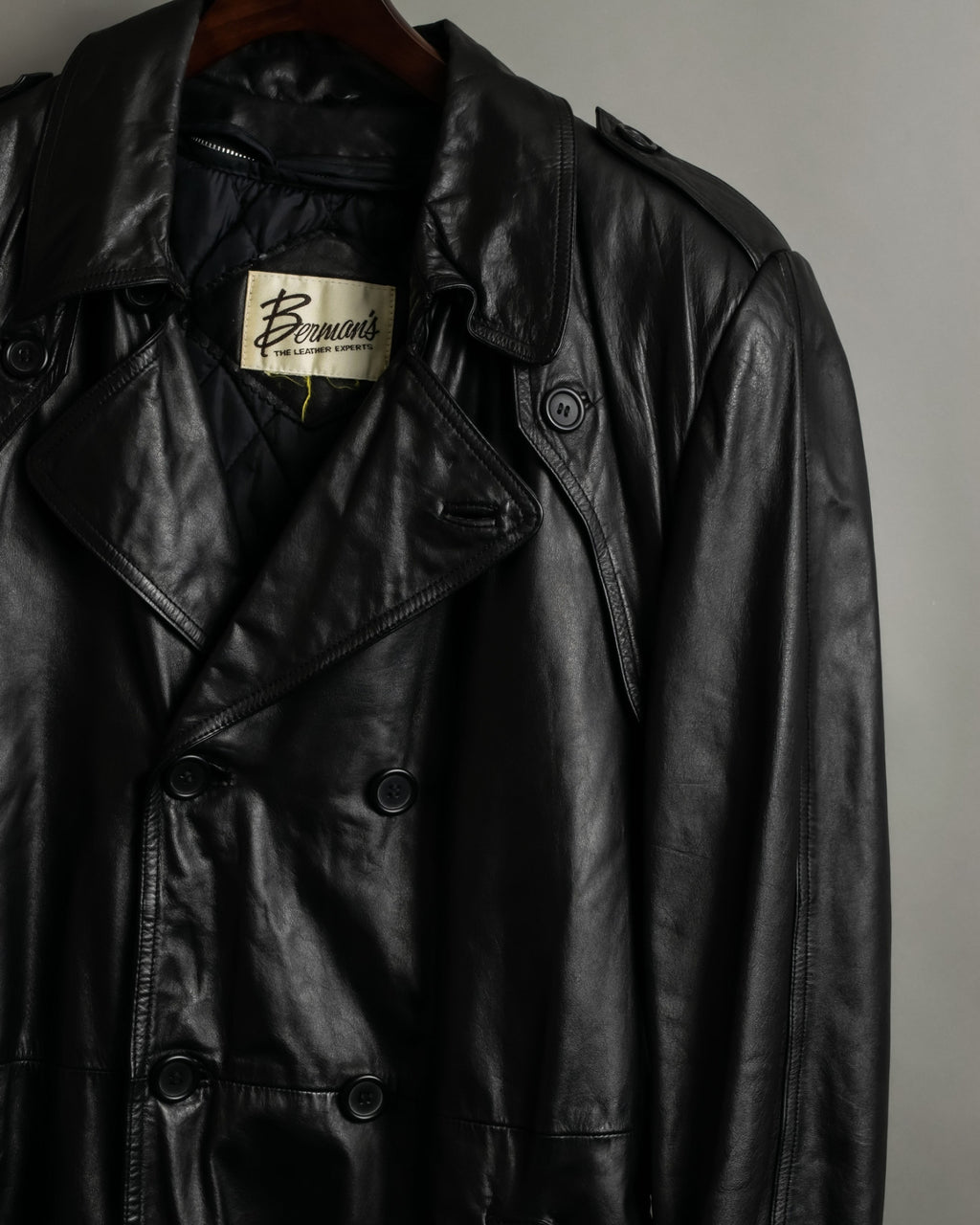 Vintage Leather Trench Coat