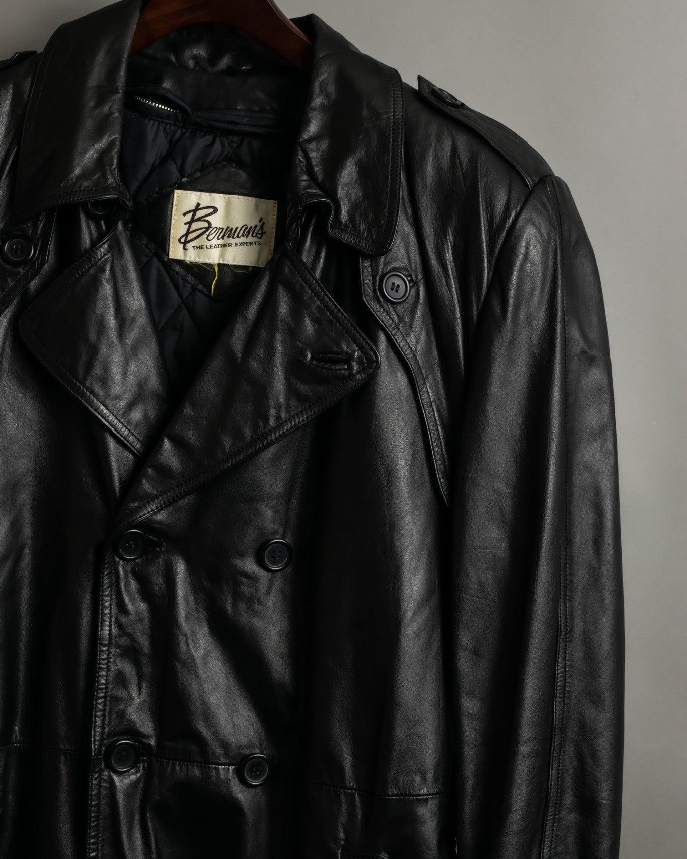 Vintage Leather Trench Coat