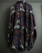 Bicolor Beautiful Paisley Pattern Shirt