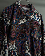 Bicolor Beautiful Paisley Pattern Shirt