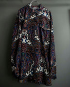 Bicolor Beautiful Paisley Pattern Shirt