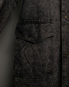 Super Long Deformed Denim Coat