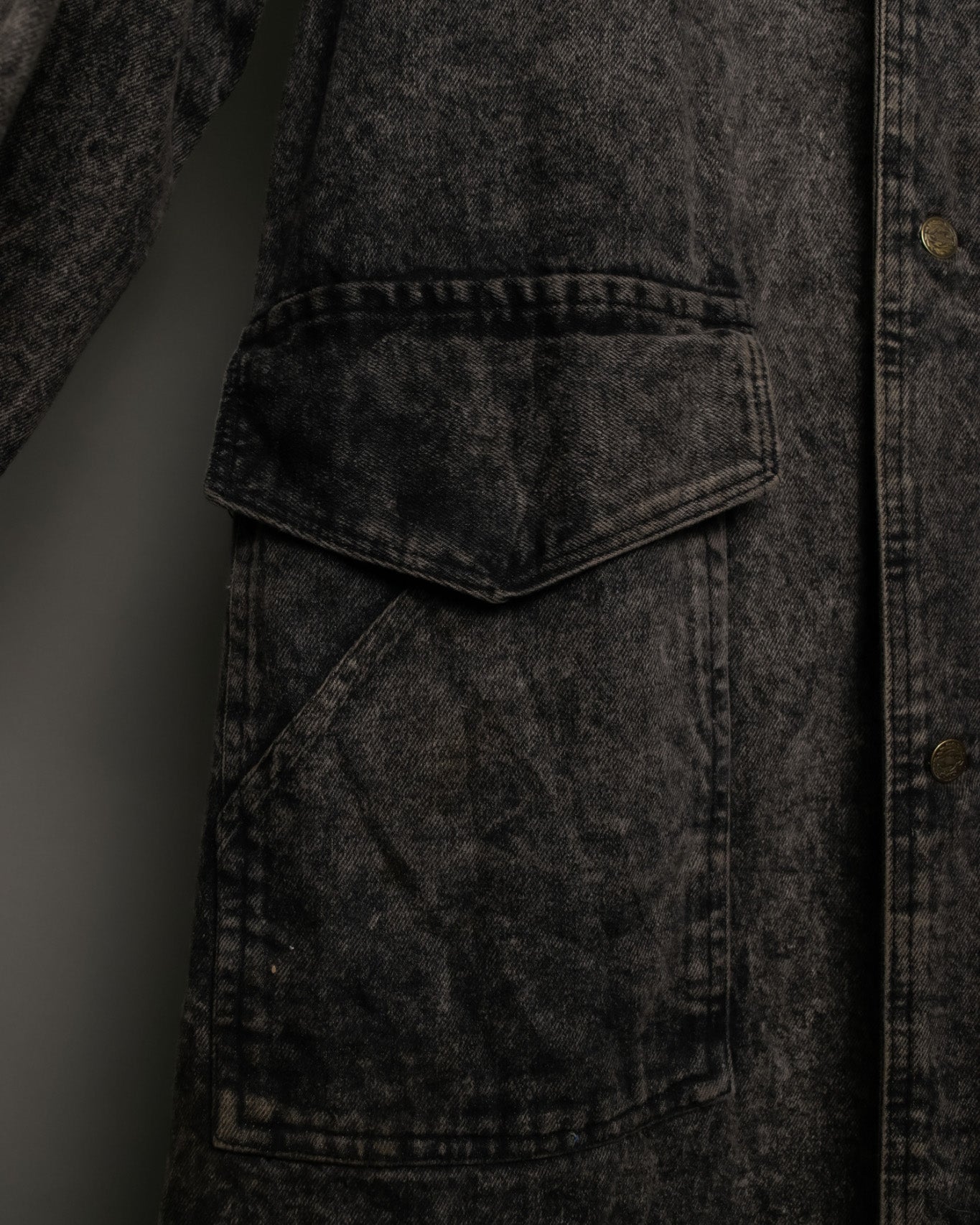 Super Long Deformed Denim Coat