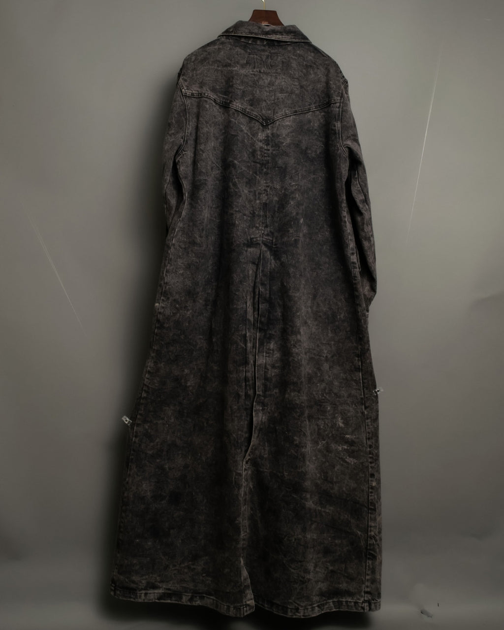 Super Long Deformed Denim Coat
