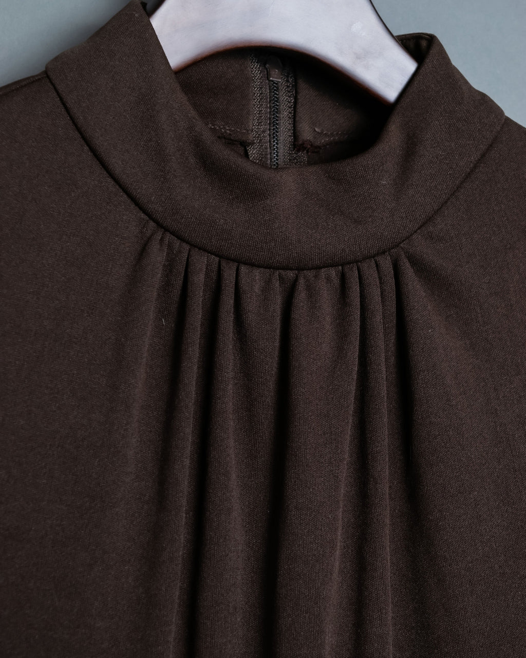 Vintage Beautiful Gathered Design Fur Sleeve Dress