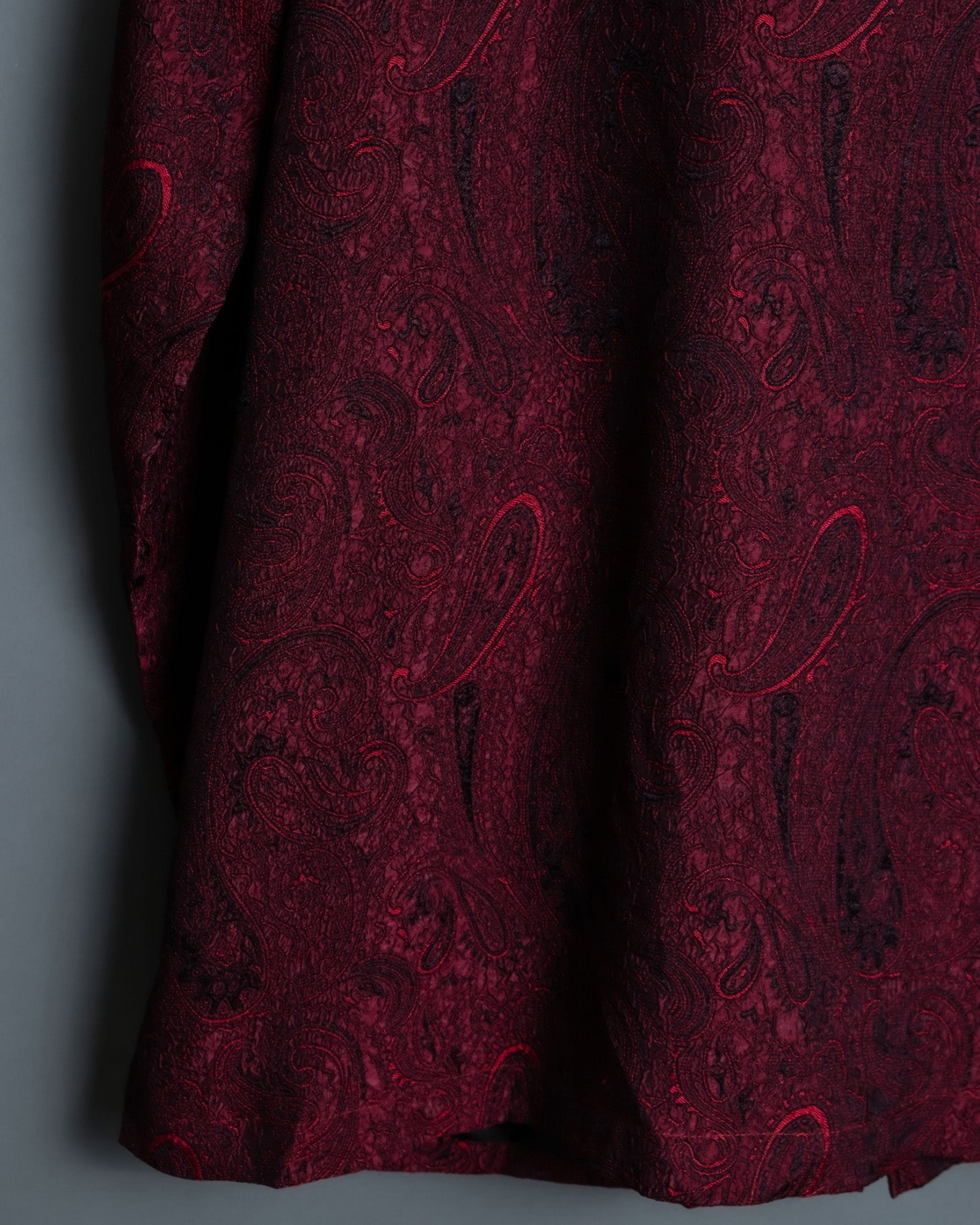 Glossy Paisley Zip Up Spring Jacket