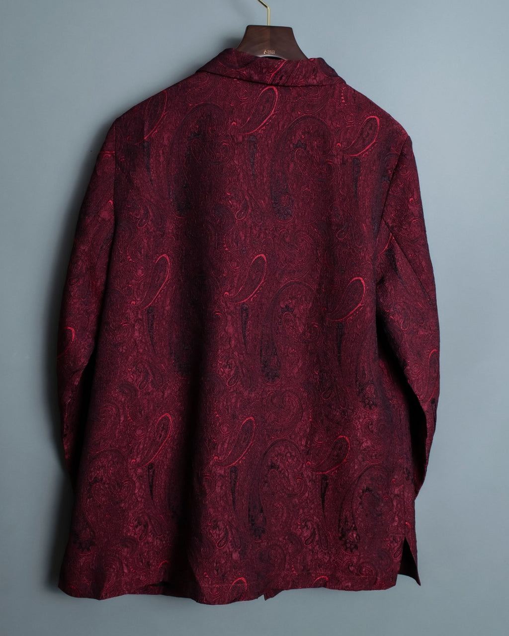Glossy Paisley Zip Up Spring Jacket