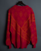 "MOOD SPECIAL" Beautiful Silhouette Unique Pattern New Wool Knit