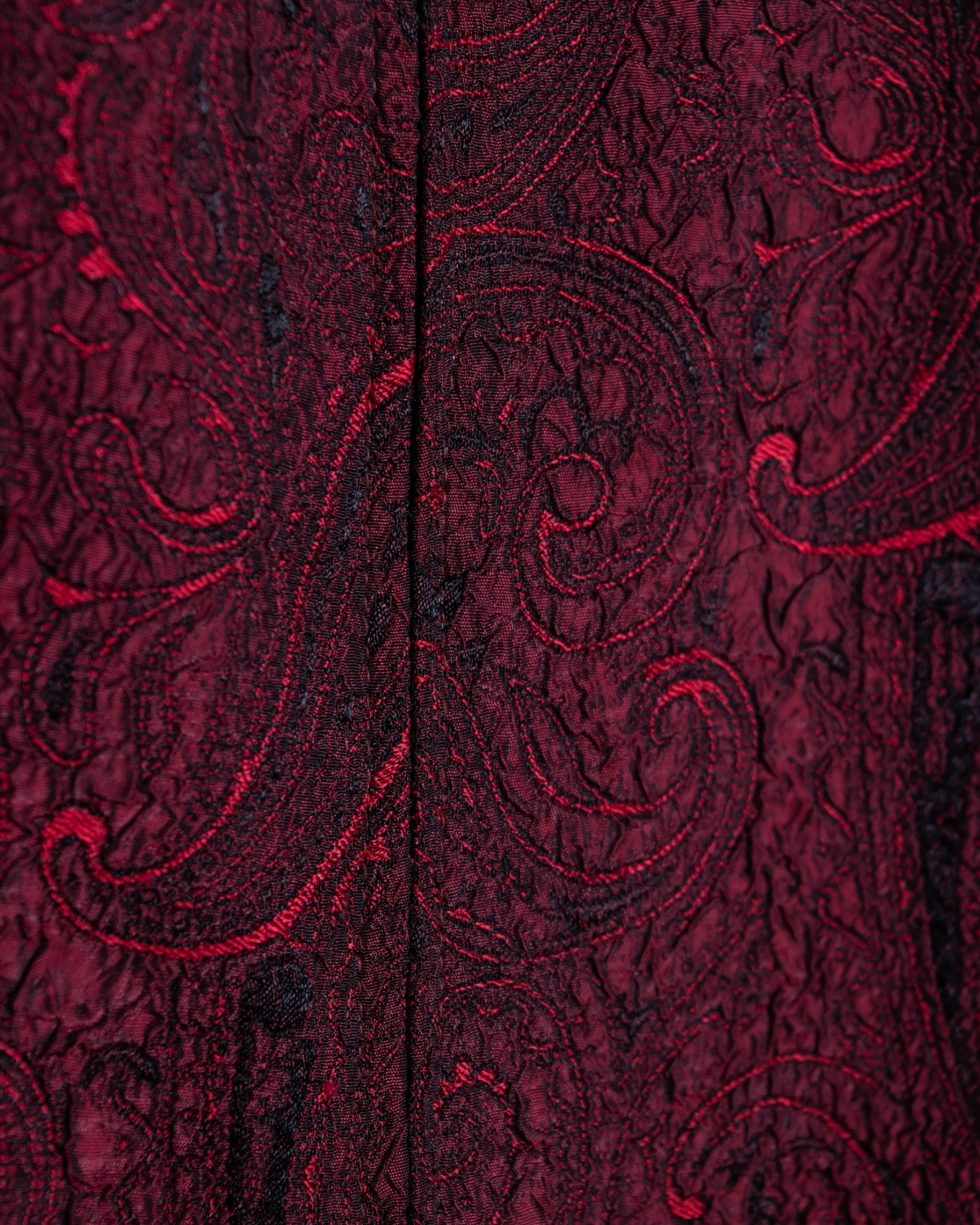 Glossy Paisley Zip Up Spring Jacket