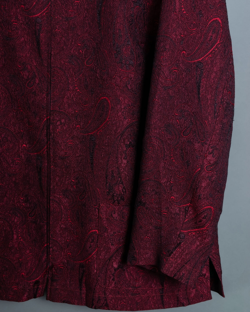Glossy Paisley Zip Up Spring Jacket