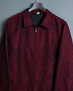 Glossy Paisley Zip Up Spring Jacket