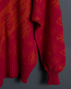 "MOOD SPECIAL" Beautiful Silhouette Unique Pattern New Wool Knit