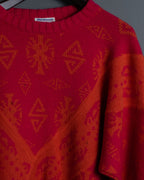 "MOOD SPECIAL" Beautiful Silhouette Unique Pattern New Wool Knit