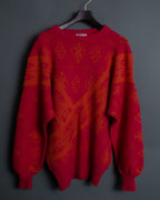 "MOOD SPECIAL" Beautiful Silhouette Unique Pattern New Wool Knit