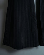 Stripe Pattern Easy Jersey Flared Pants