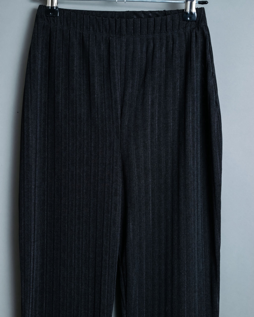 Stripe Pattern Easy Jersey Flared Pants