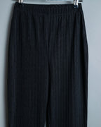 Stripe Pattern Easy Jersey Flared Pants