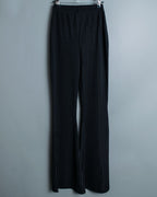 Stripe Pattern Easy Jersey Flared Pants