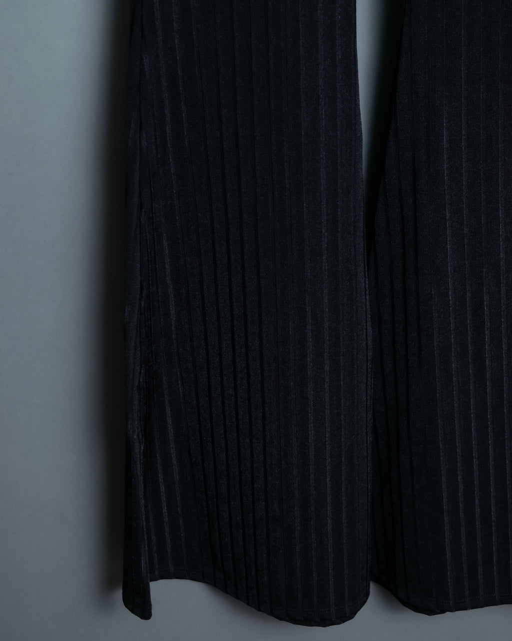 Stripe Pattern Easy Jersey Flared Pants