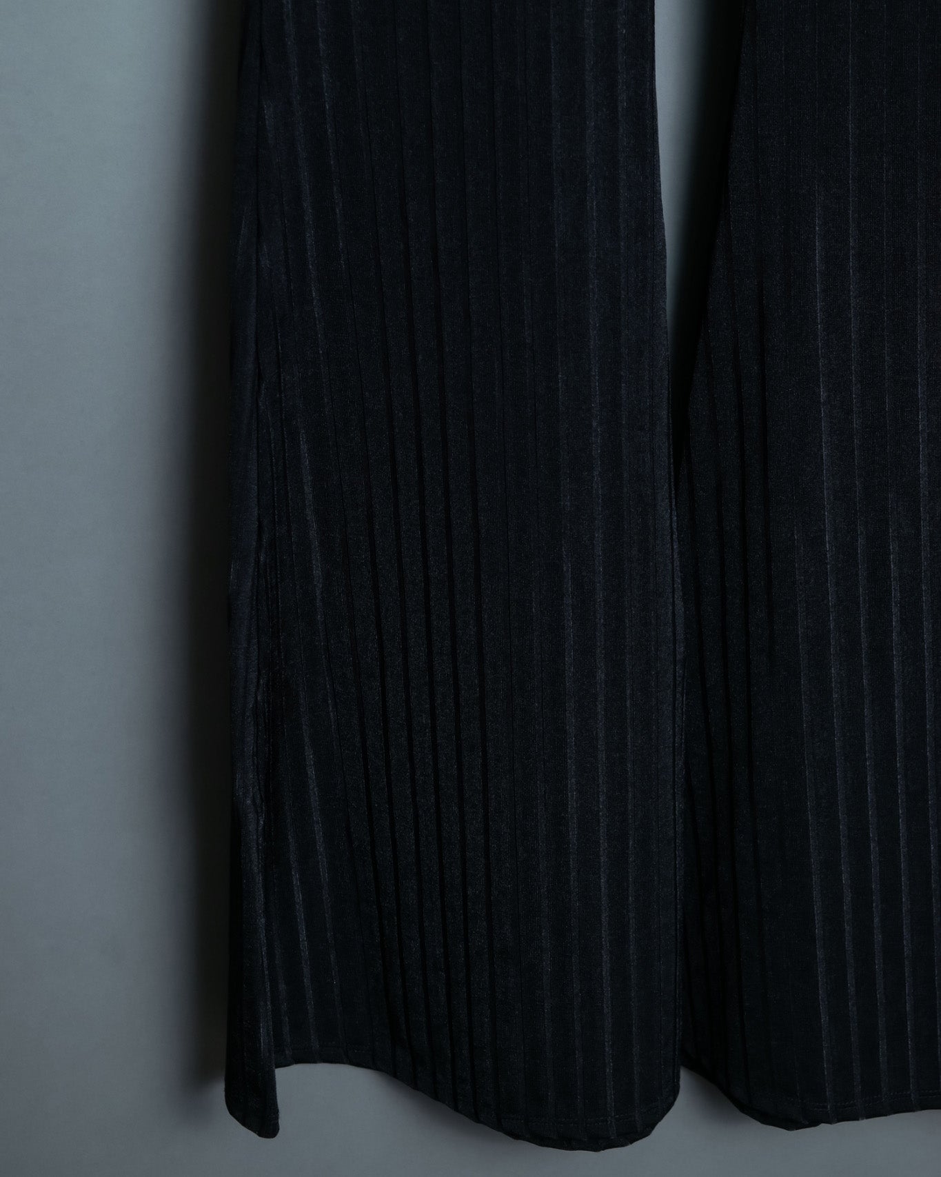 Stripe Pattern Easy Jersey Flared Pants