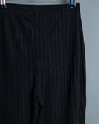 Stripe Pattern Easy Jersey Flared Pants