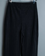 Stripe Pattern Easy Jersey Flared Pants