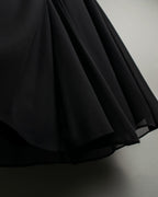 Sheer Double Fabric Flared Pants