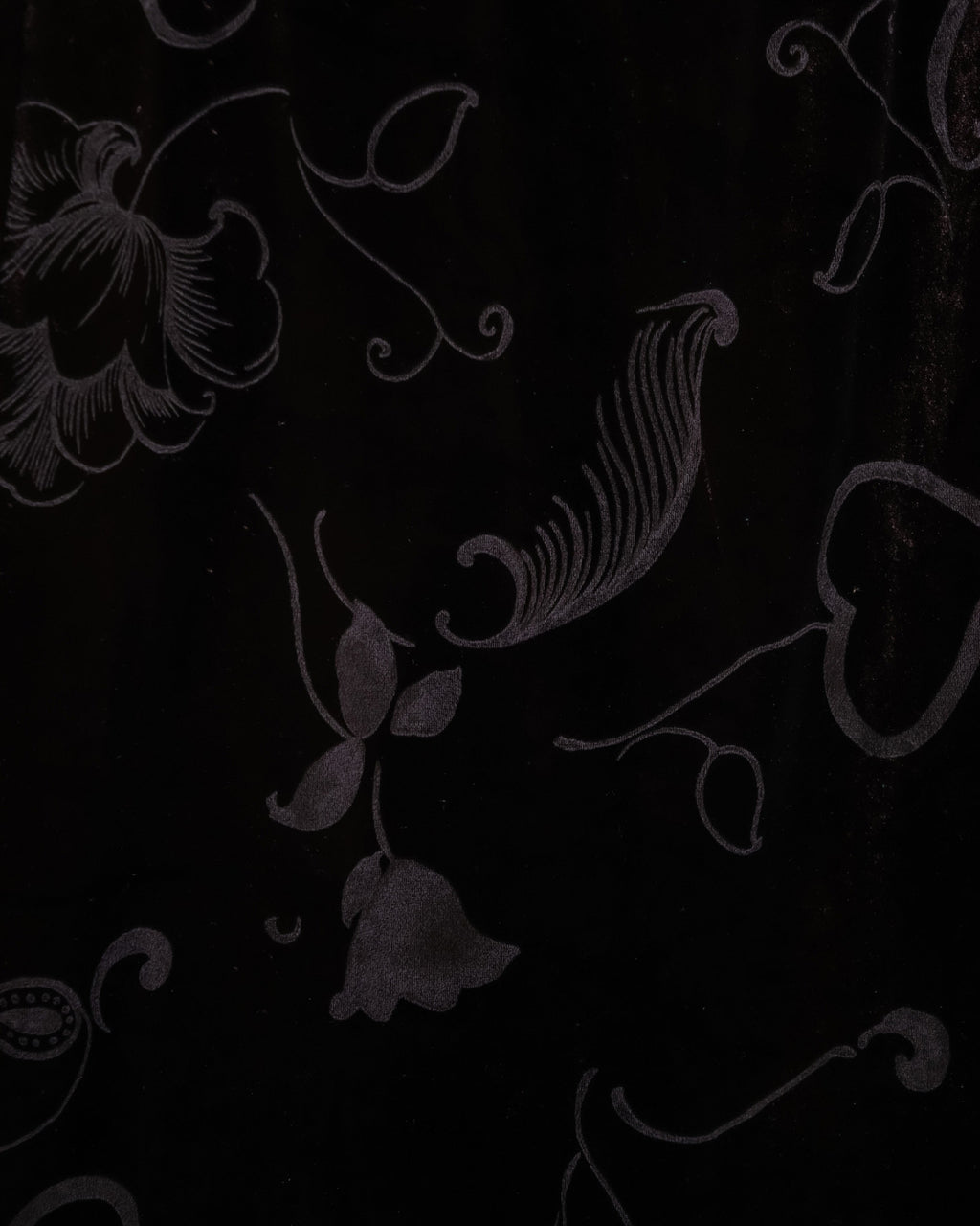 Sculpture Flower Velour Dark Brown Unisex Skirt