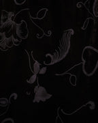 Sculpture Flower Velour Dark Brown Unisex Skirt