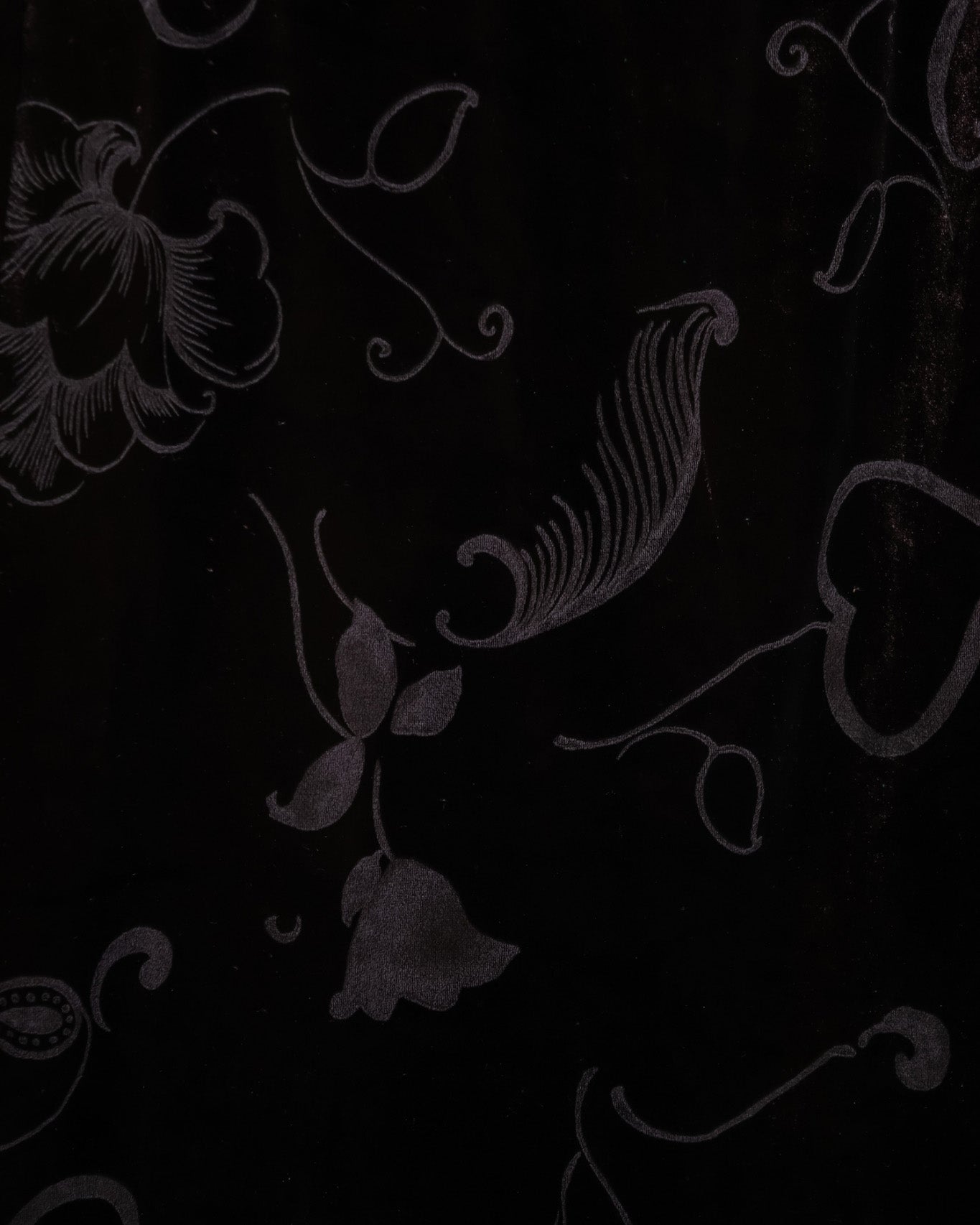 Sculpture Flower Velour Dark Brown Unisex Skirt