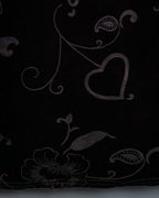 Sculpture Flower Velour Dark Brown Unisex Skirt