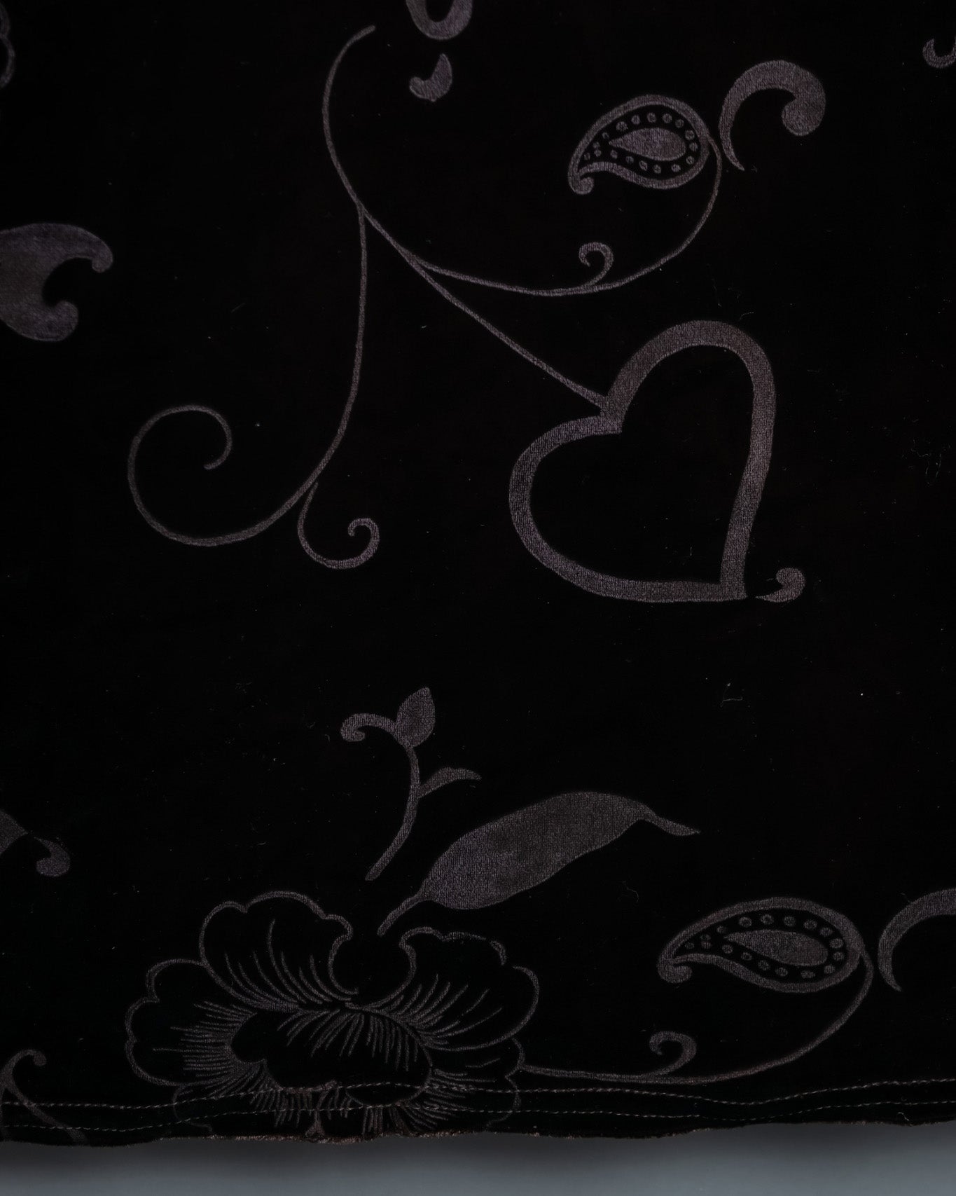 Sculpture Flower Velour Dark Brown Unisex Skirt