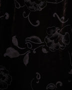 Sculpture Flower Velour Dark Brown Unisex Skirt