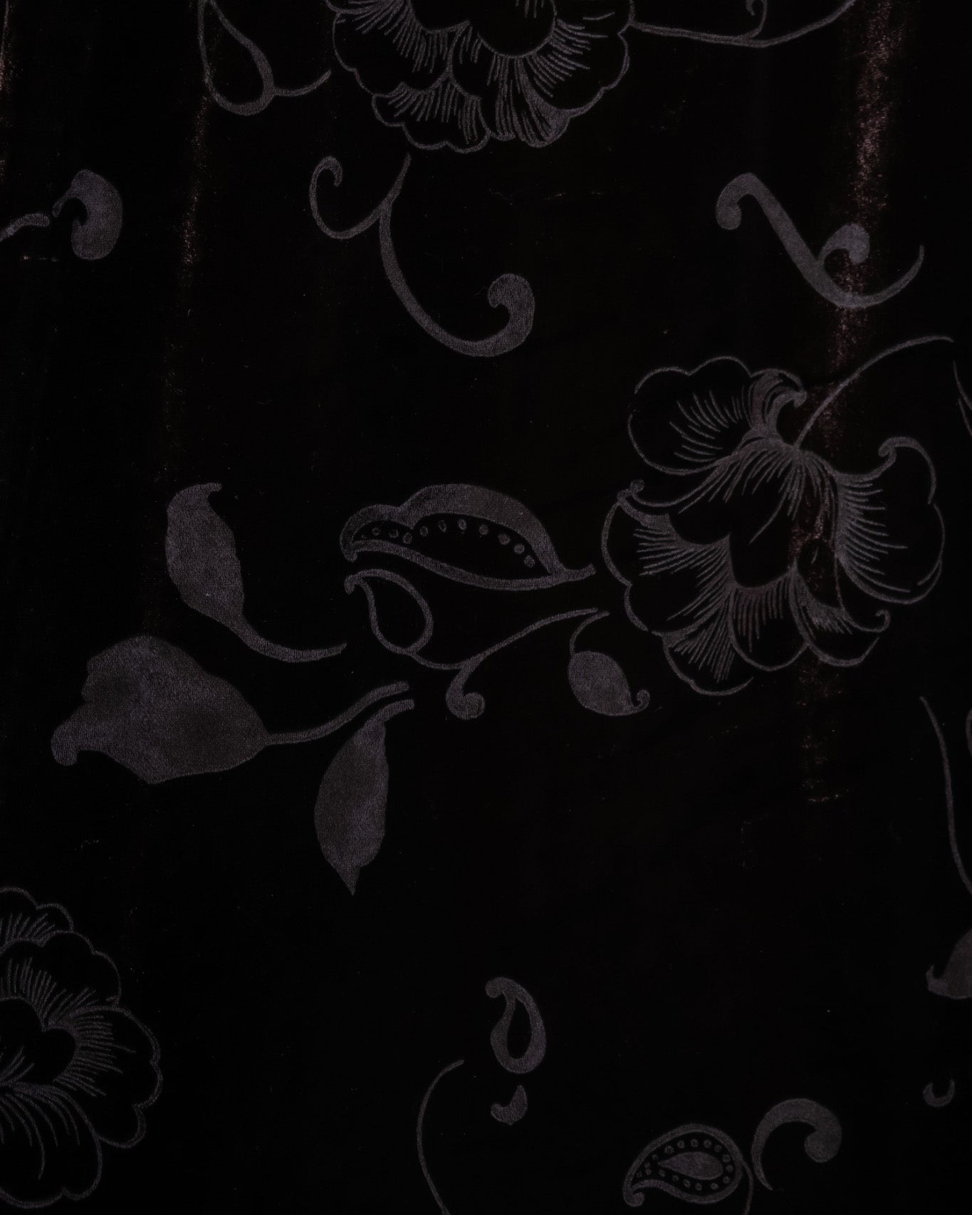 Sculpture Flower Velour Dark Brown Unisex Skirt