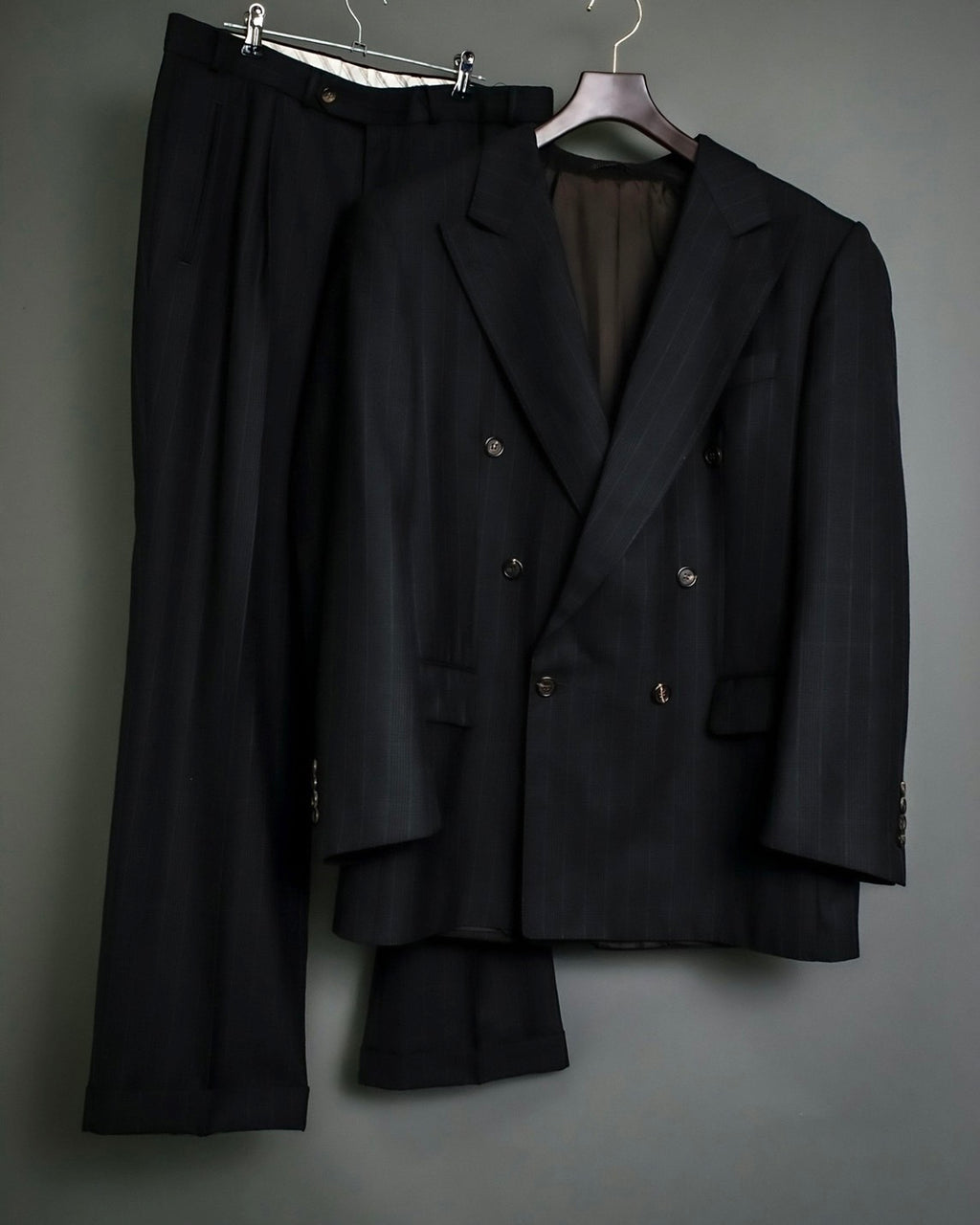 "WEST GERMANY" Red Lined Check Double Breasted Setup