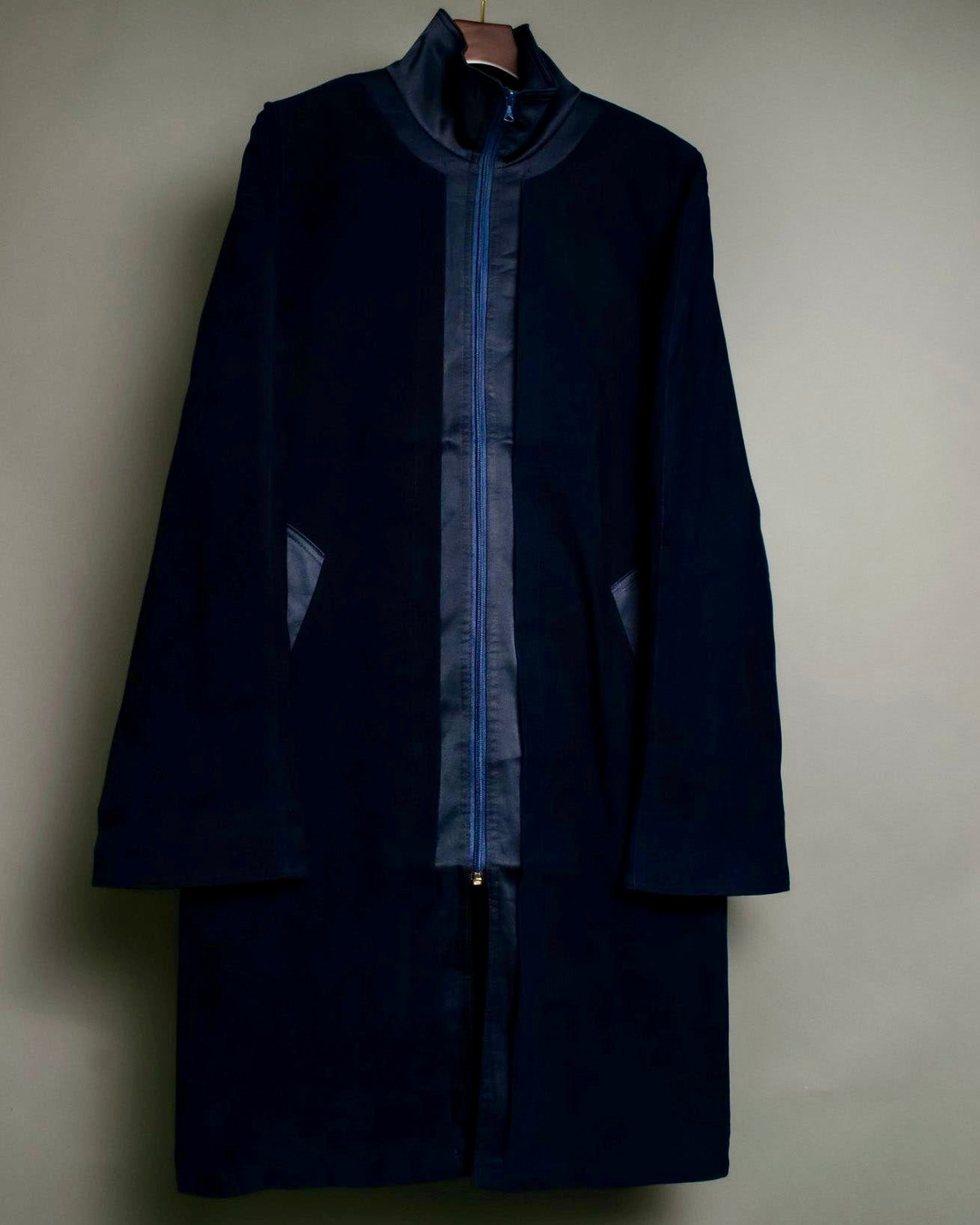 Beautiful Blue Modern Square Design Coat