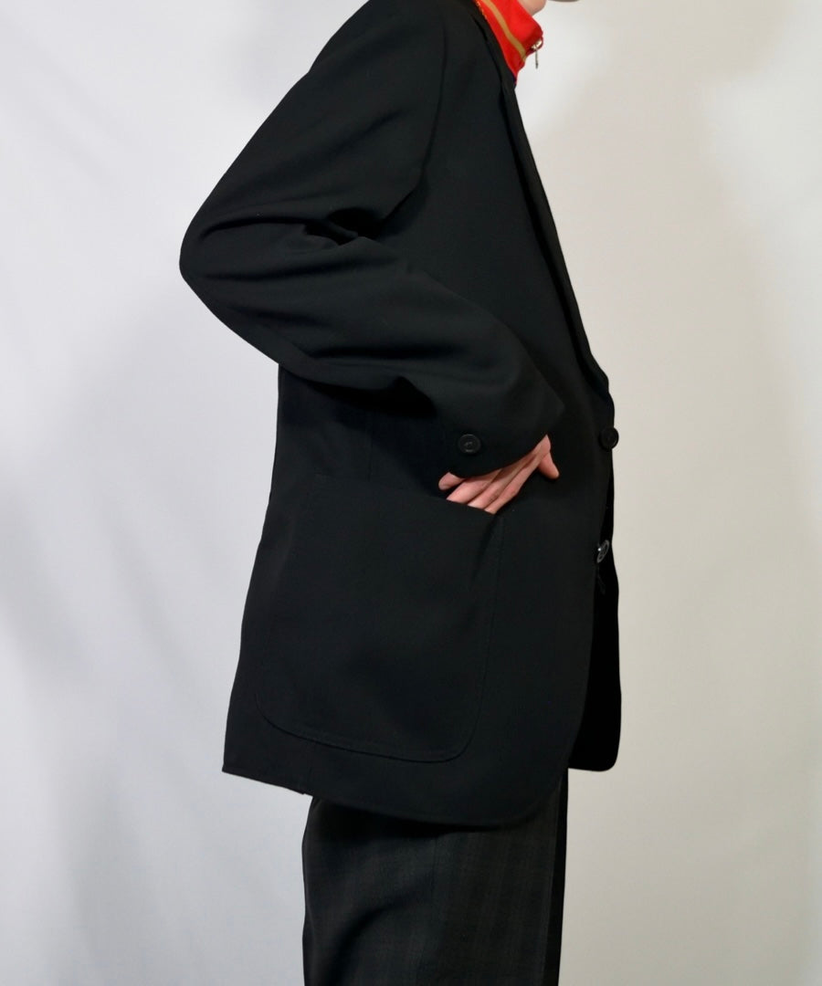 narrow waist single slit jacket