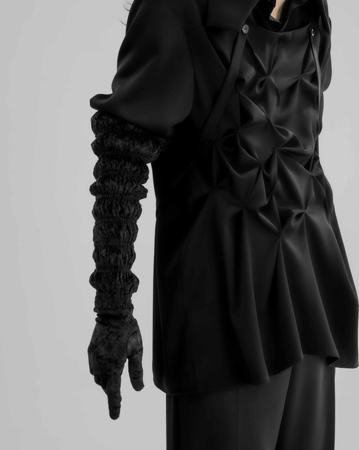 "Authority series" Rhombus 3way dress black shirt 【受注生産】